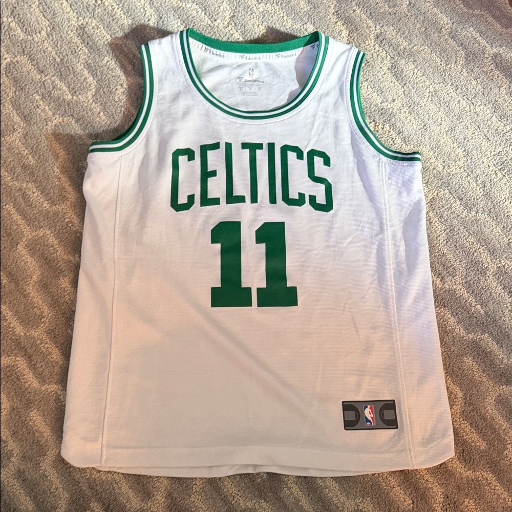 Fanatics White and Green Celtics Kids Jersey